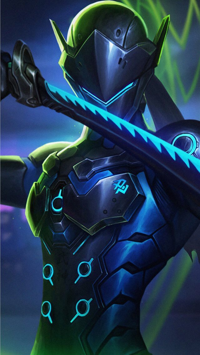 640x1136 genji overwatch art 4k - overwatch iPhone Wallpaper