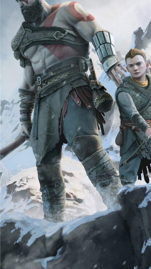 640x1136 dad and son 4k - artwork iPhone Wallpaper