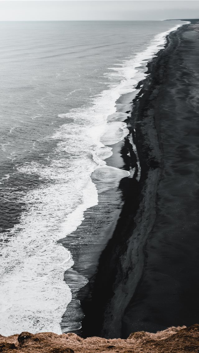 640x1136 seashore at daytime - iceland iPhone Wallpaper