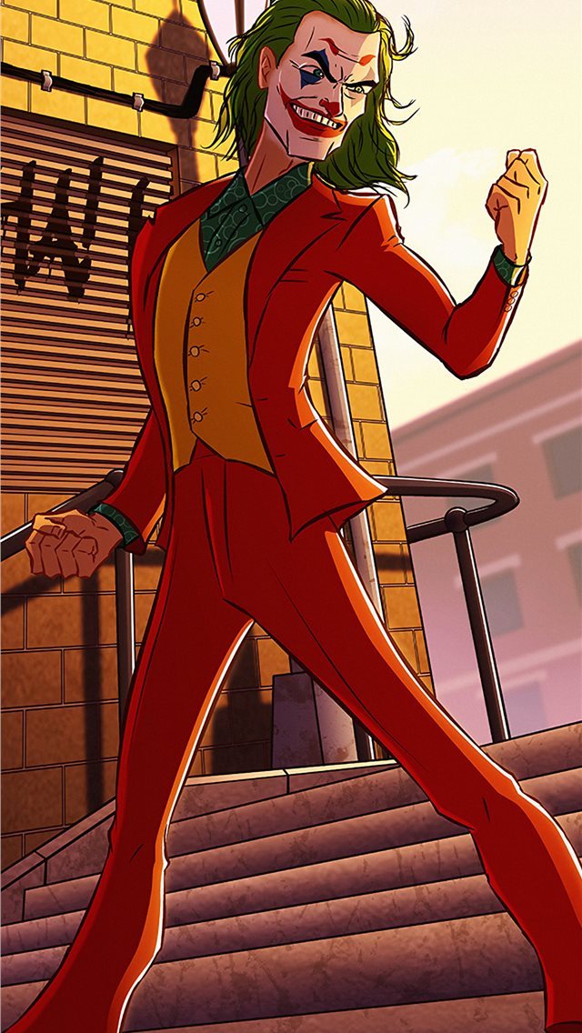 640x1136 joker dance - digital art iPhone Wallpaper