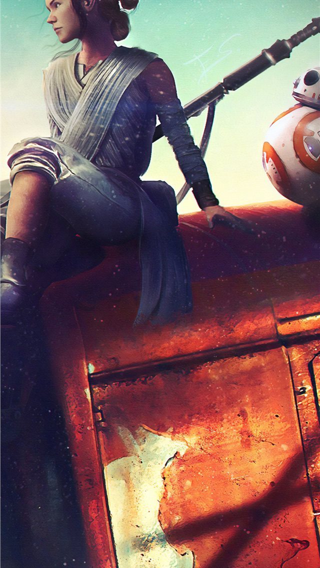 640x1136 star wars the force awakens 4k - rey iPhone Wallpaper