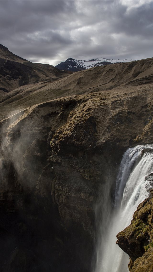 640x1136 waterfalls - mountain iPhone Wallpaper