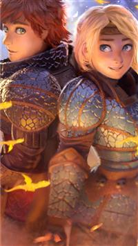 hiccup and astrid 5k wallpaper