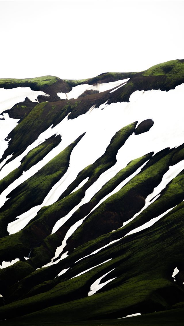 640x1136 white and green abstract painting - iceland iPhone Wallpaper