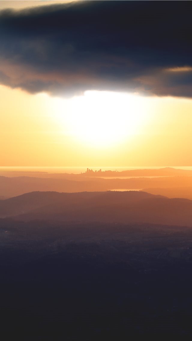 640x1136 silhouette of mountain during golden hour -  iPhone Wallpaper