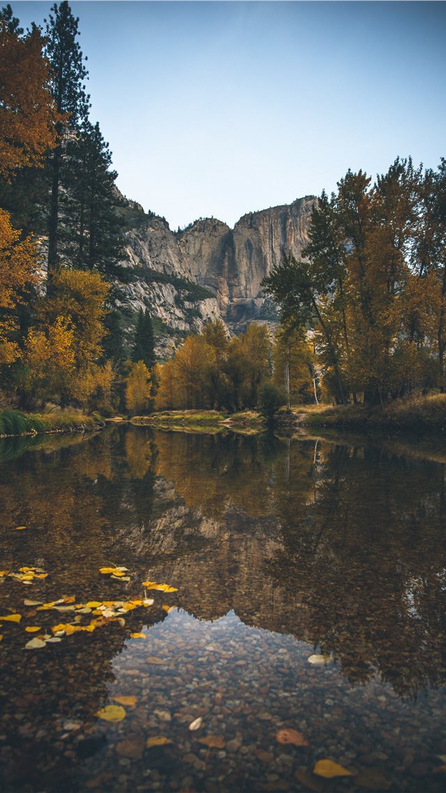 640x1136 landscape photography of lake surrounded with tree... - mountain iPhone Wallpaper