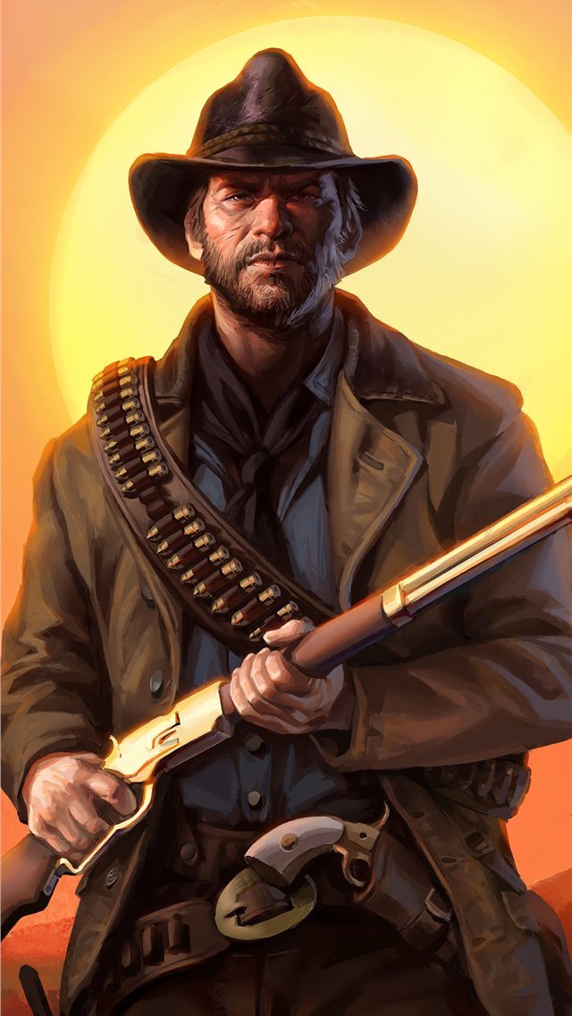 640x1136 red dead redemption art - artstation iPhone Wallpaper