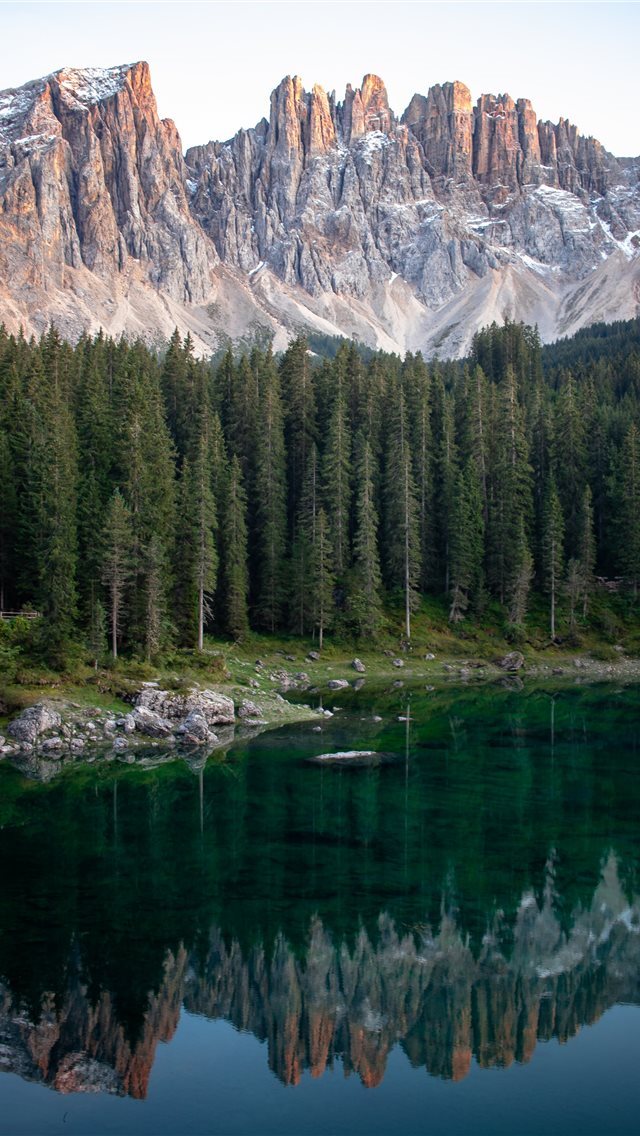 640x1136 landscape photo of trees near mountain during dayt... - mountain iPhone Wallpaper