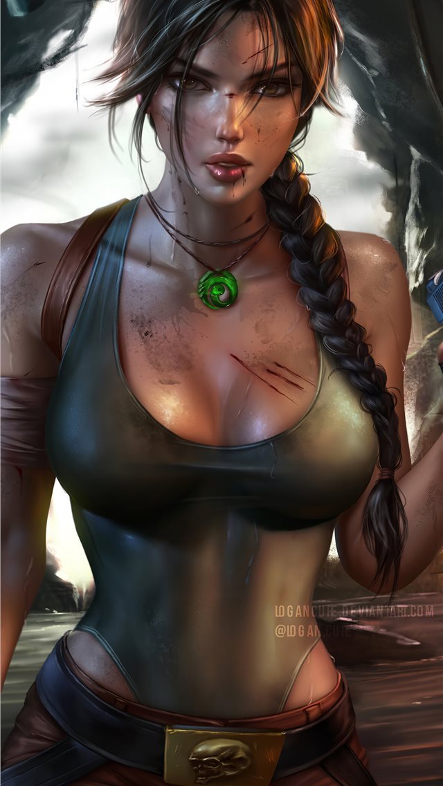 640x1136 lara croft tomb raider fantasy 4k - digital art iPhone Wallpaper