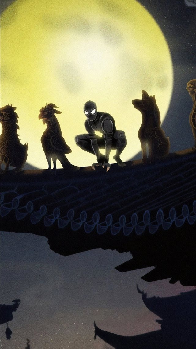 640x1136 spiderman far from home poster china - artwork iPhone Wallpaper