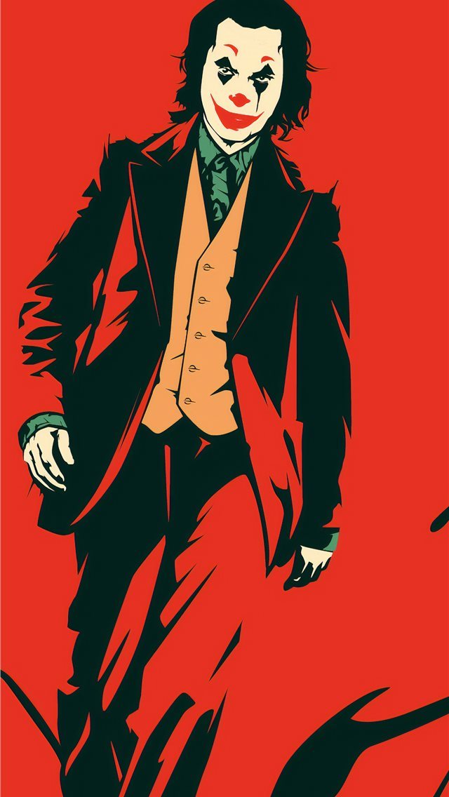 640x1136 joker red 4k - behance iPhone Wallpaper