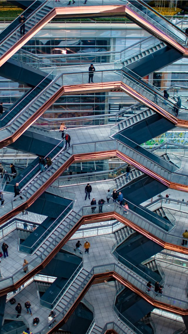 640x1136 people walking in building - usa iPhone Wallpaper