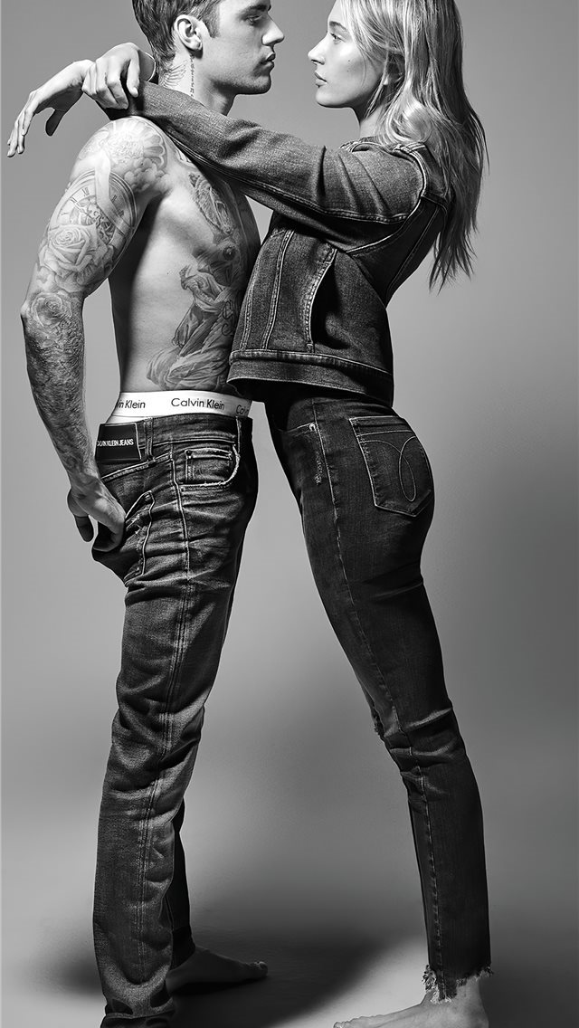 640x1136 hailey bieber and justin bieber calvin klien - hailey baldwin iPhone Wallpaper