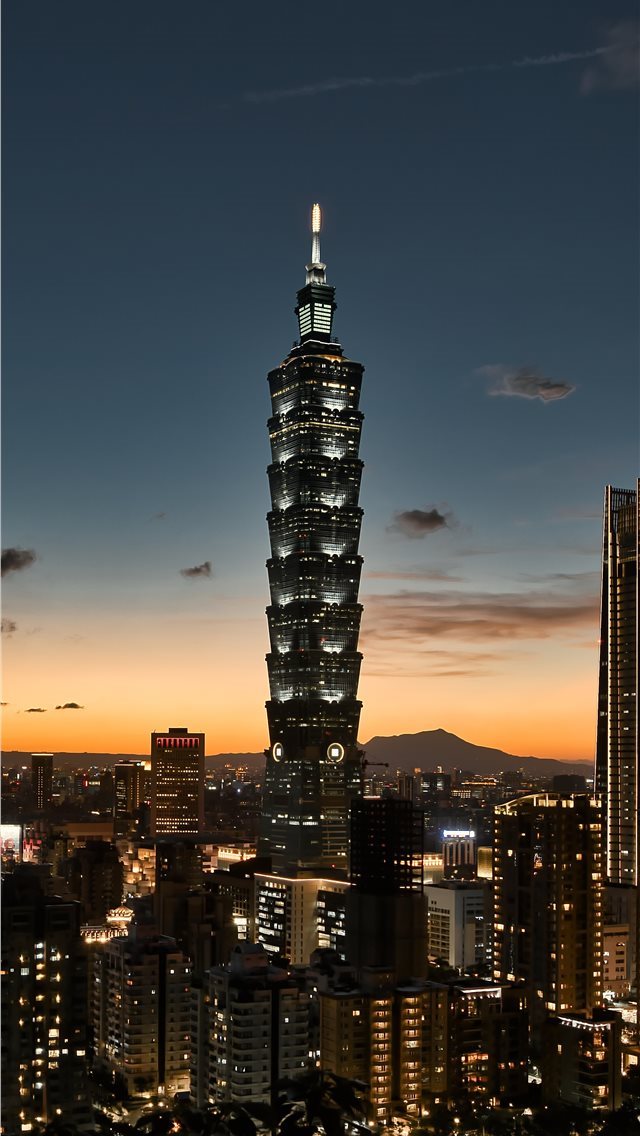 640x1136 black high rise building - taiwan iPhone Wallpaper