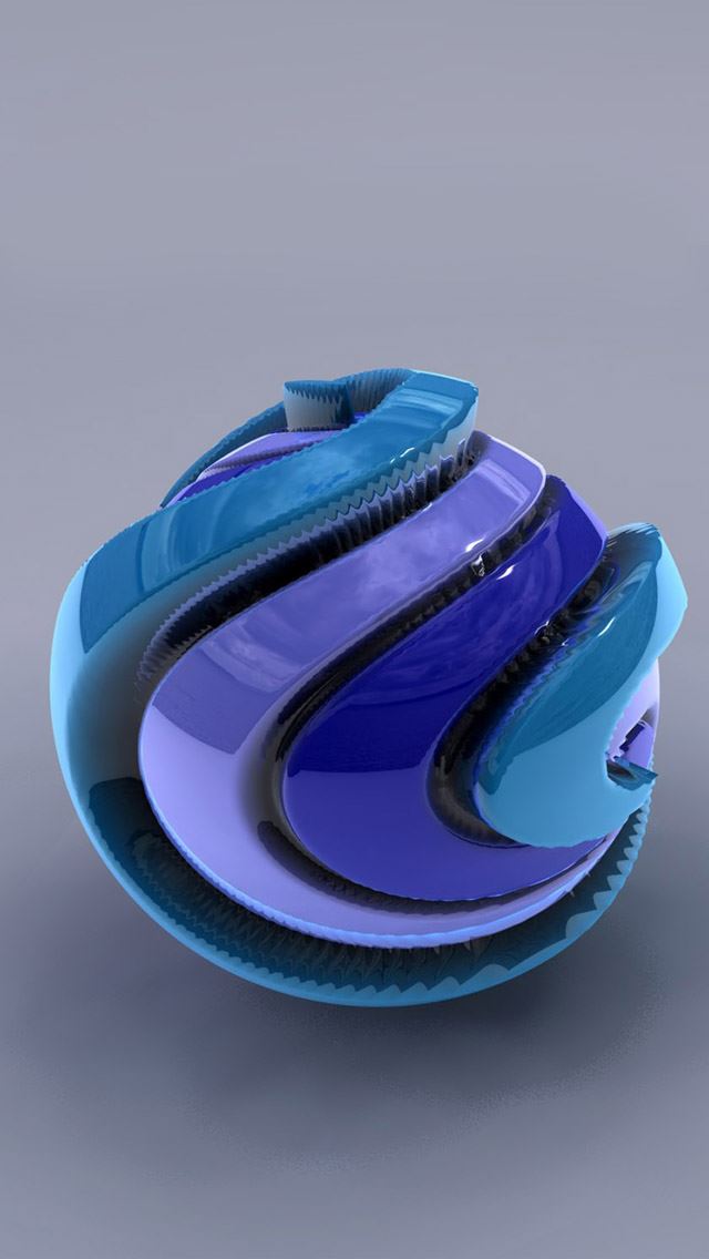 640x1136 Blue Sphere 3d - 3d iPhone Wallpaper