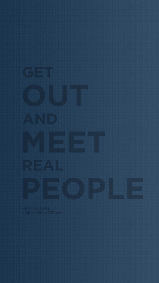 640x1136 Antisocial - blue iPhone Wallpaper