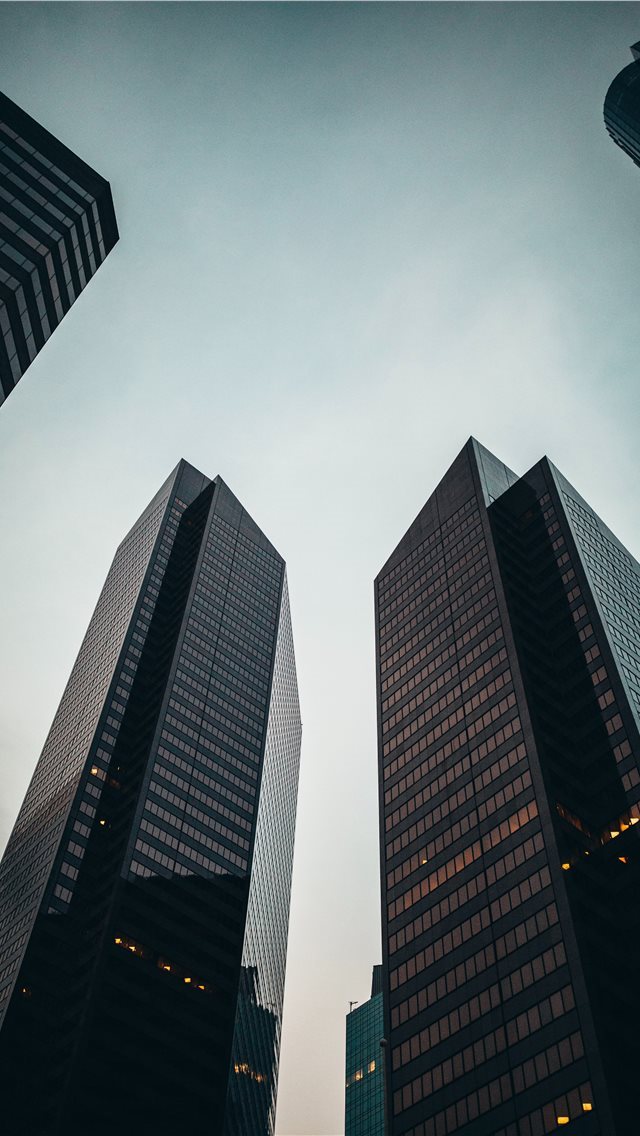 640x1136 low angle photo of high rise building during dayti... - grey iPhone Wallpaper