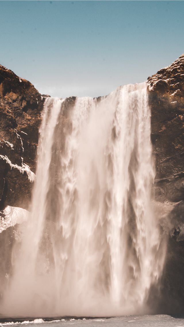640x1136 waterfalls during daytime - iceland iPhone Wallpaper