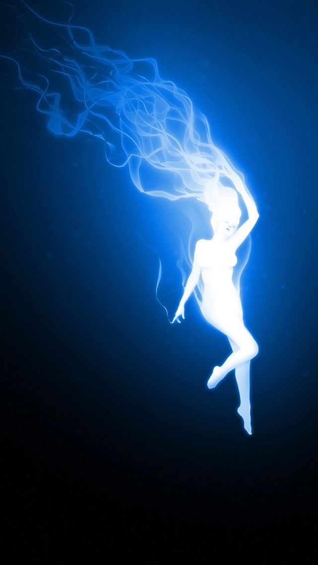 640x1136 Fire Girl - effect iPhone Wallpaper