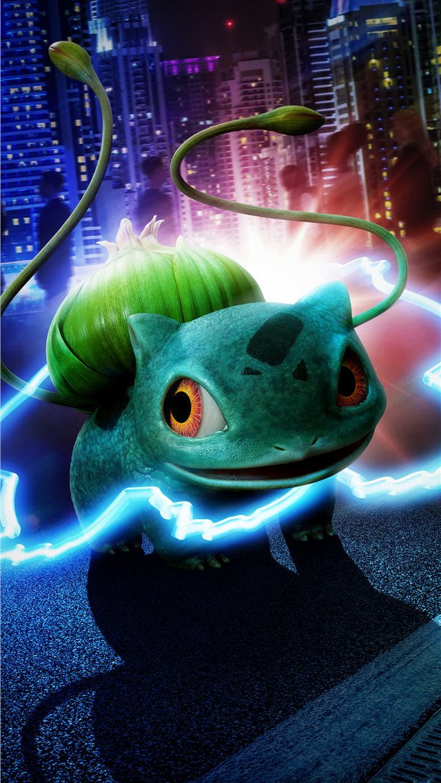 detective pikachu bulbasaur 5k iPhone wallpaper 