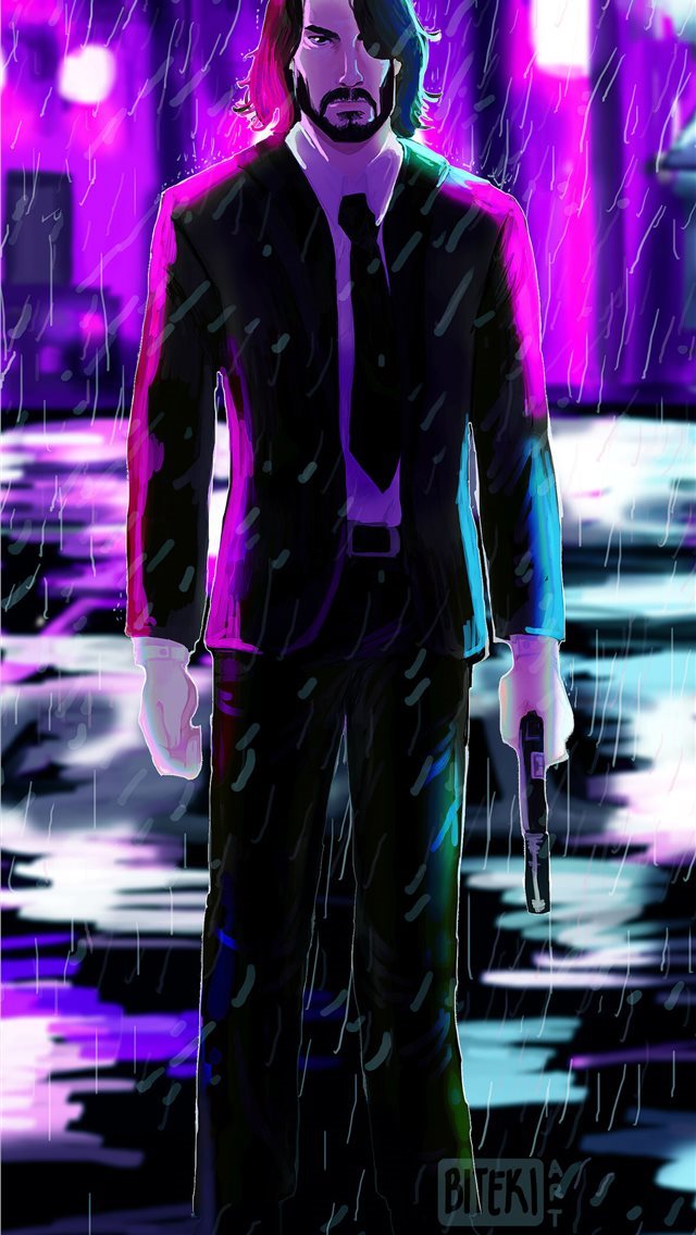 640x1136 john wick4k art - artwork iPhone Wallpaper