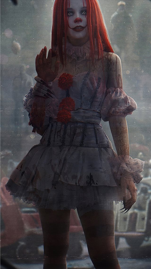640x1136 it clown girl 4k - it iPhone Wallpaper
