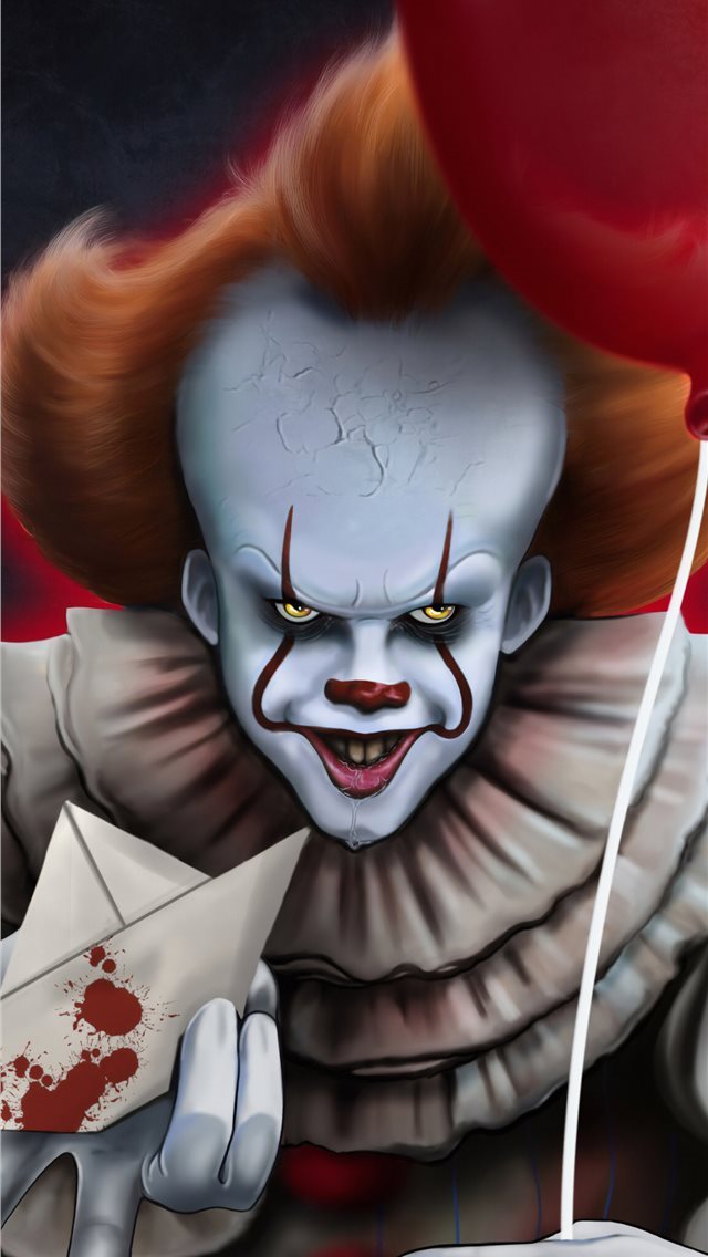 640x1136 it chapter two 2019 4k pennywise art - it iPhone Wallpaper