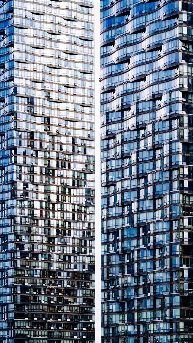 640x1136 black glass panel building collage - south korea iPhone Wallpaper