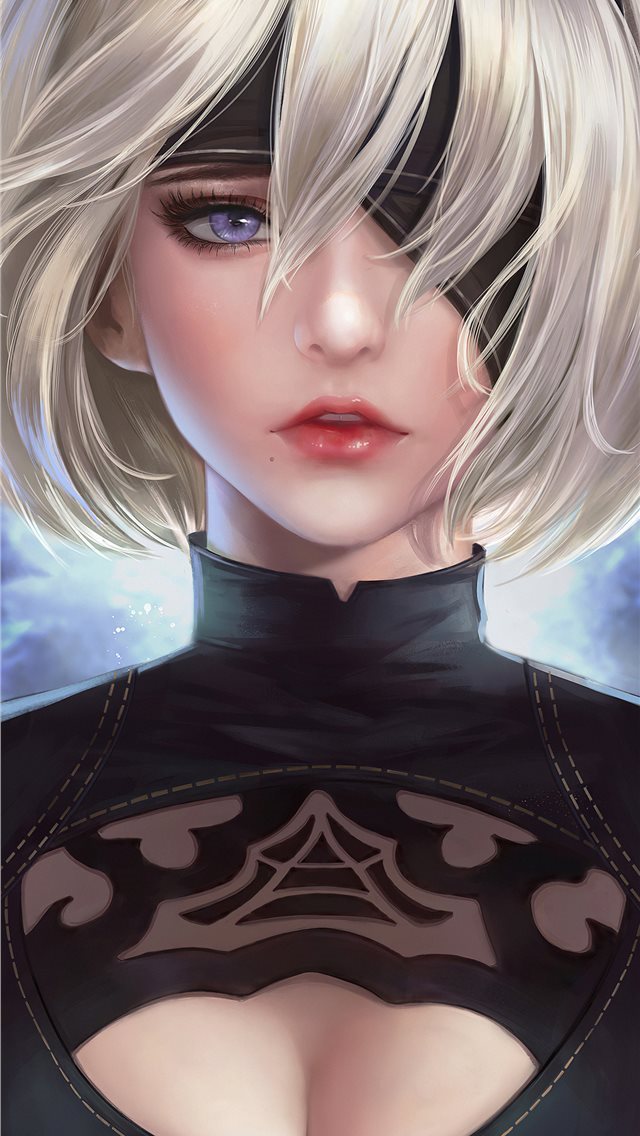 640x1136 2b nier fanart 4k art - artwork iPhone Wallpaper