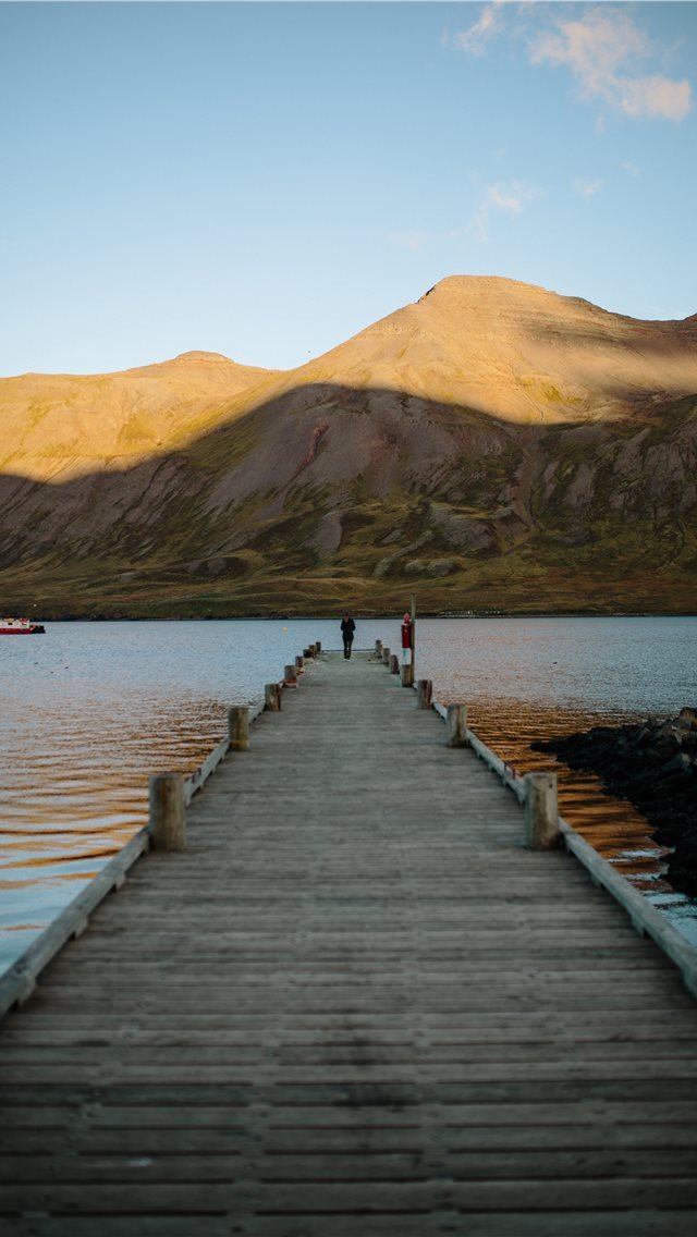 640x1136 person standing at edge of dock -  iPhone Wallpaper