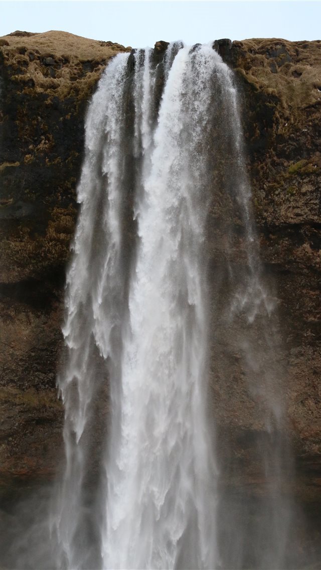 640x1136 photo of waterfalls - iceland iPhone Wallpaper