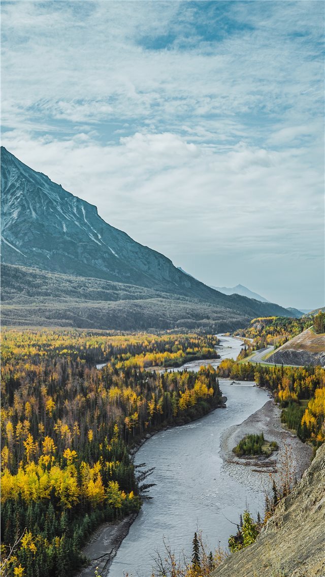 640x1136 aerial photo of mountain under cloudy sky - mountain iPhone Wallpaper