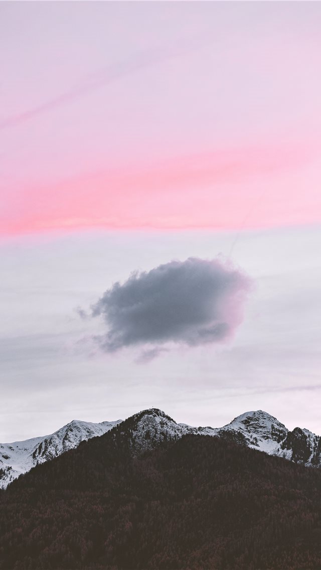 640x1136 gray and brown mountain under white sky - cloud iPhone Wallpaper