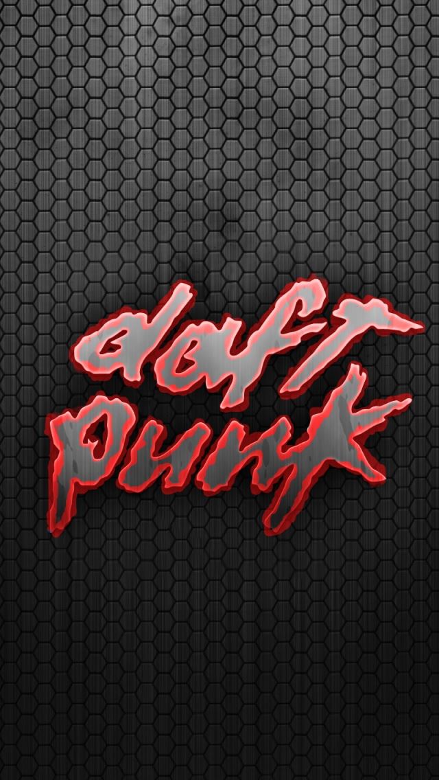 640x1136 Daft Punk Logo Red - logo iPhone Wallpaper