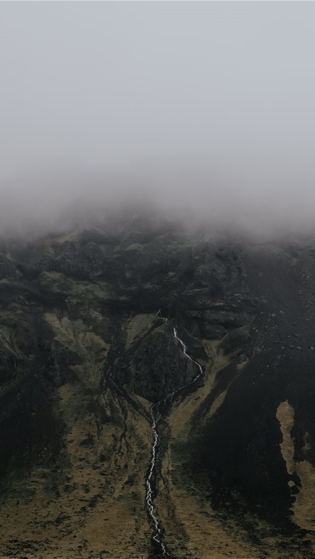 640x1136 aerial photography of mountainous terrain - grey iPhone Wallpaper