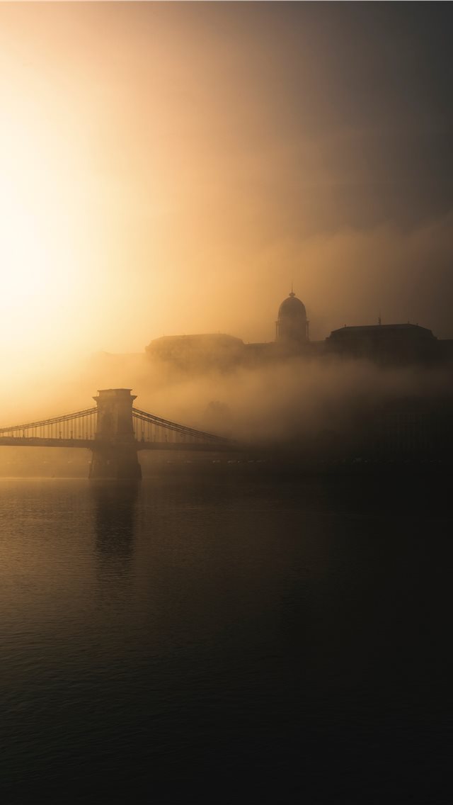 Beyond The Lights Foggy morning in Budapest Hungar... iPhone wallpaper 