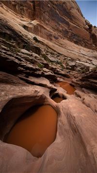 brown rock formation wallpaper