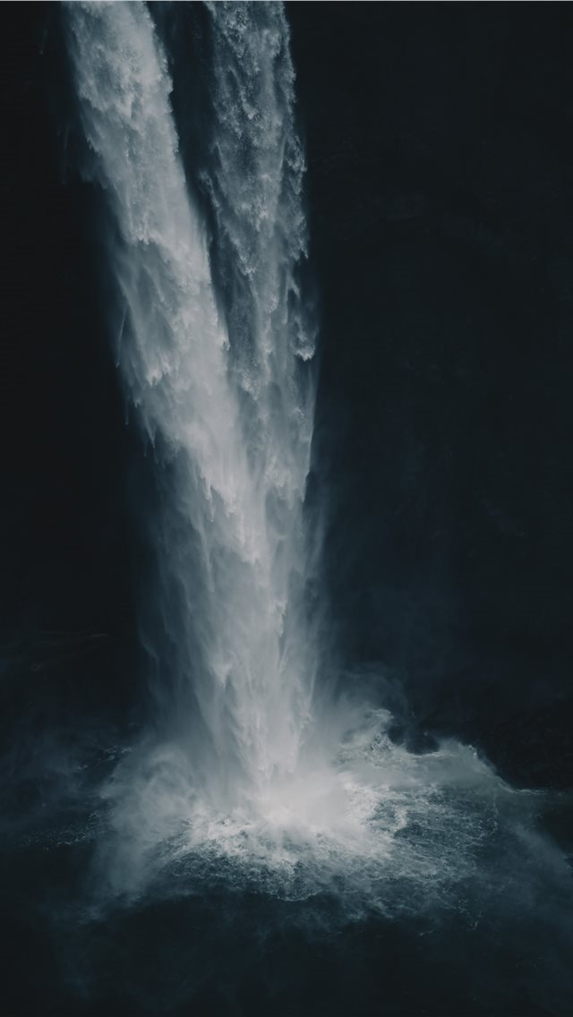 640x1136 high angle photo of waterfalls - grey iPhone Wallpaper