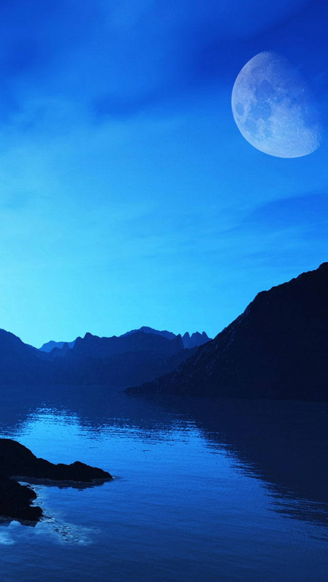 Amazing Blue Landscape iPhone wallpaper 
