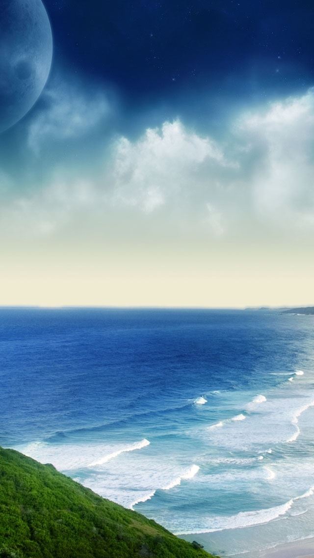 640x1136 Coastal Sunset - sea iPhone Wallpaper