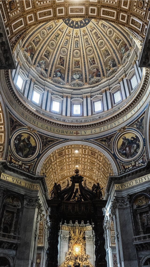 640x1136 gold building - vatican city iPhone Wallpaper