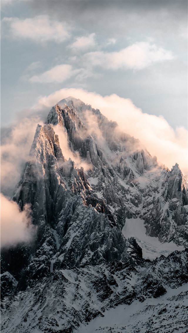 640x1136 snow covered mountain during daytime - chamonix iPhone Wallpaper