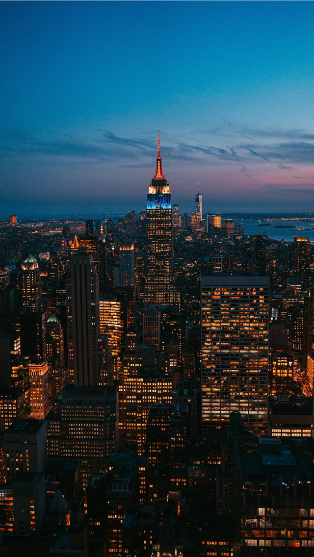 aerial photography of city buildings iPhone wallpaper 