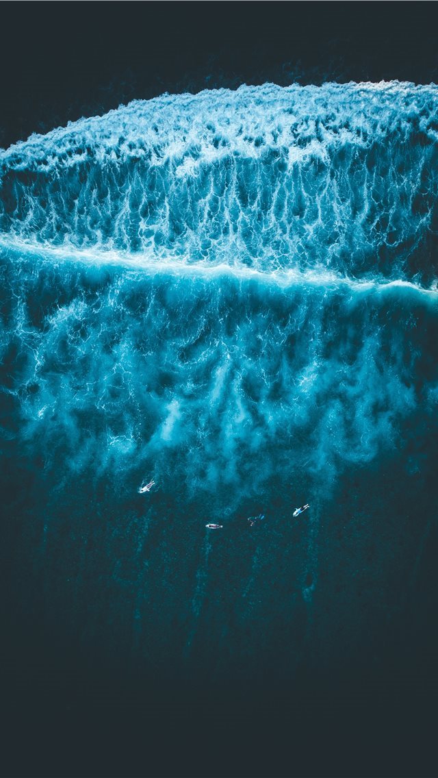 640x1136 bird's eye view of ocean waves - wave iPhone Wallpaper