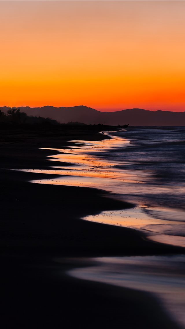 640x1136 white and black abstract painting - sunset iPhone Wallpaper