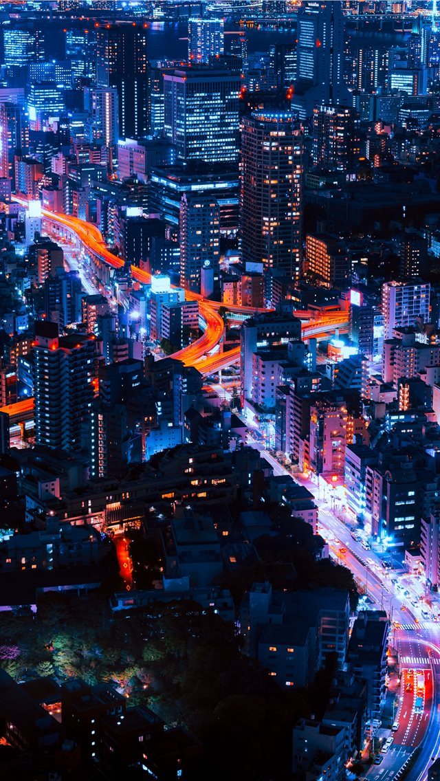 640x1136 timelapse photography of vehicles and buildings - tokyo iPhone Wallpaper