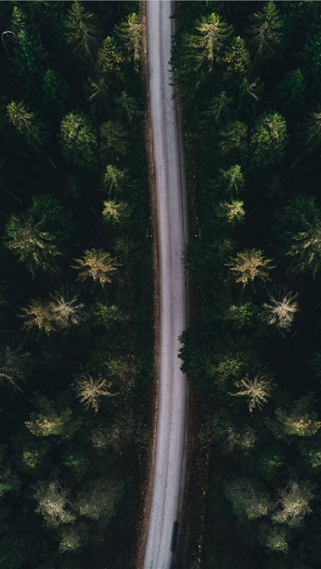 640x1136 aerial photography of road - sweden iPhone Wallpaper