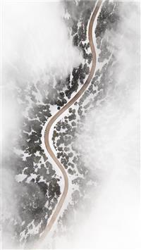 bird's eye view of highway wallpaper