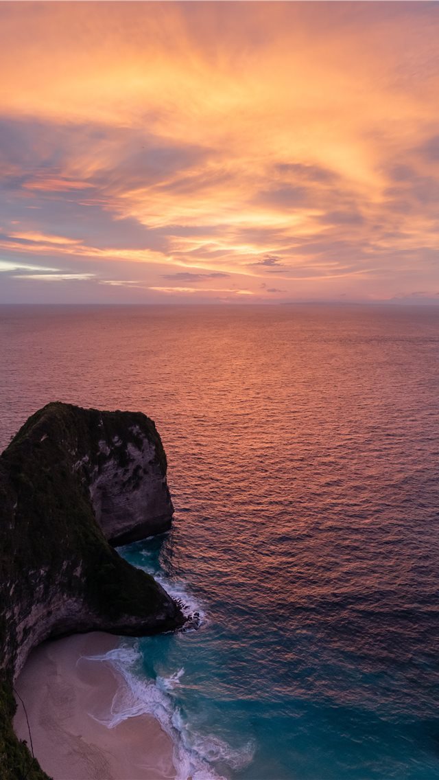 640x1136 dinosaur shaped island beside sea -  iPhone Wallpaper