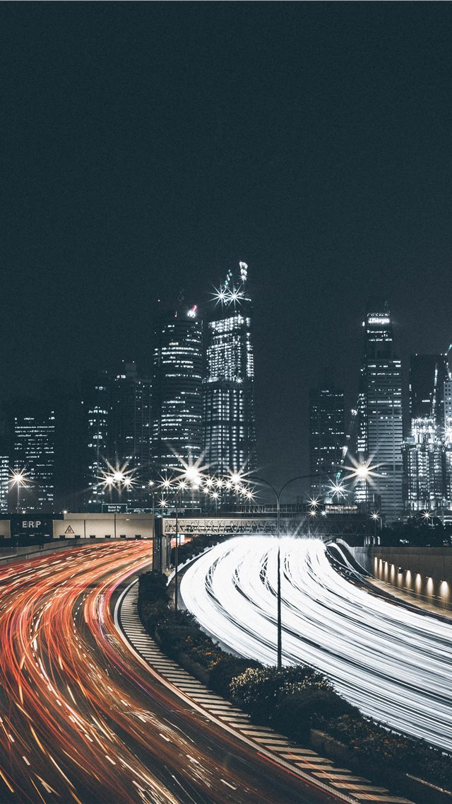 640x1136 timelapse photo of the road with cars - city iPhone Wallpaper